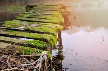 Yok edilen yaya köprüsü görüntüsü 