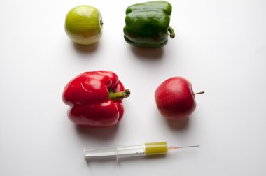 Sebze ve meyve beyaz zemin üzerinde. Ek olarak 