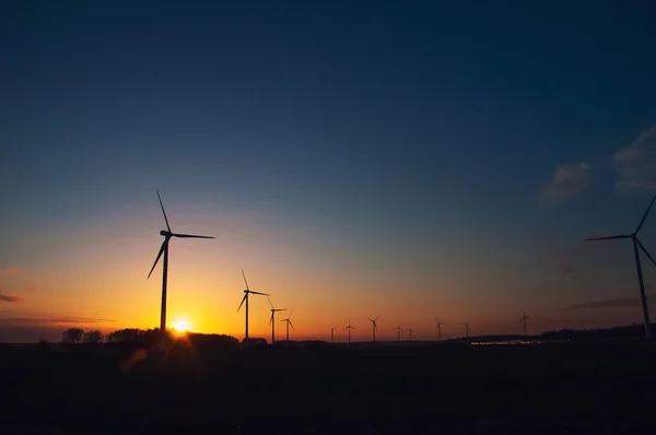 The image of windmill, sunset, energy — Stock Photo, Image