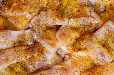 Terbiyeli balık et arka plan