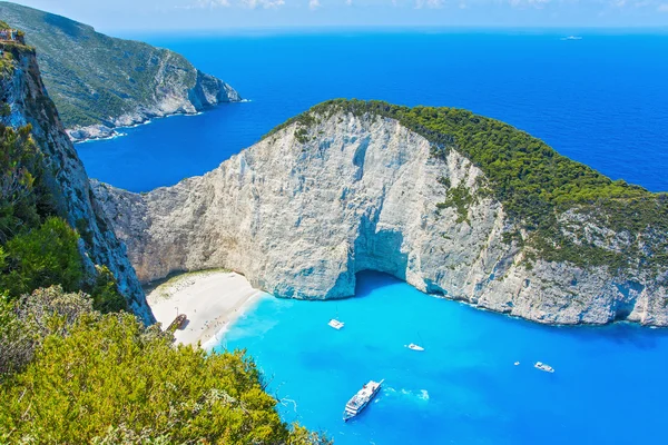 Zakynthos Yunanistan defne batığının yüksekliğini görünümünden