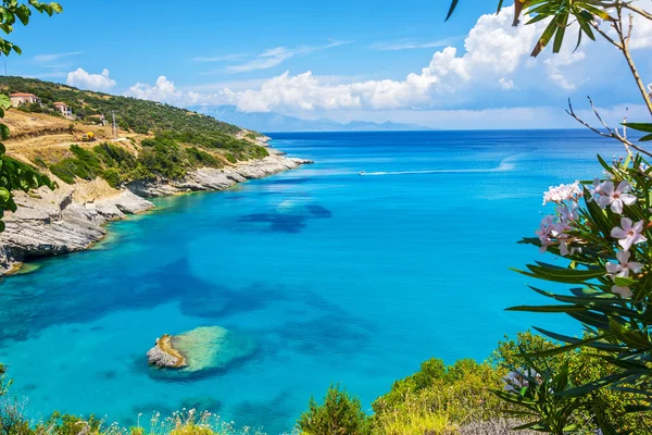 Playa Higia fuentes de hidrógeno gris Zakynthos — Foto de Stock