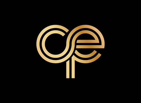 Letras Minúsculas Projeto Limite Plano Uma Tonalidade Dourada Para Logotipo — Vetor de Stock