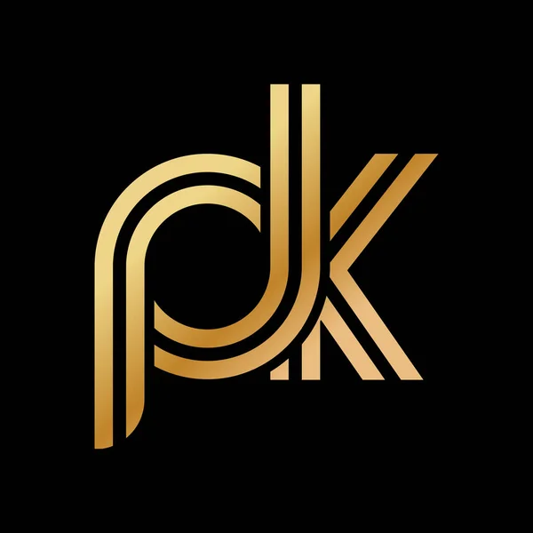Logo Marka Logo Için Altın Renkte Harfleri Vektör Illüstrasyonu — Stok Vektör