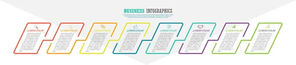 Infografías Con Iconos Para Negocios Finanzas Proyectos Planes Marketing Etapas — Vector de stock
