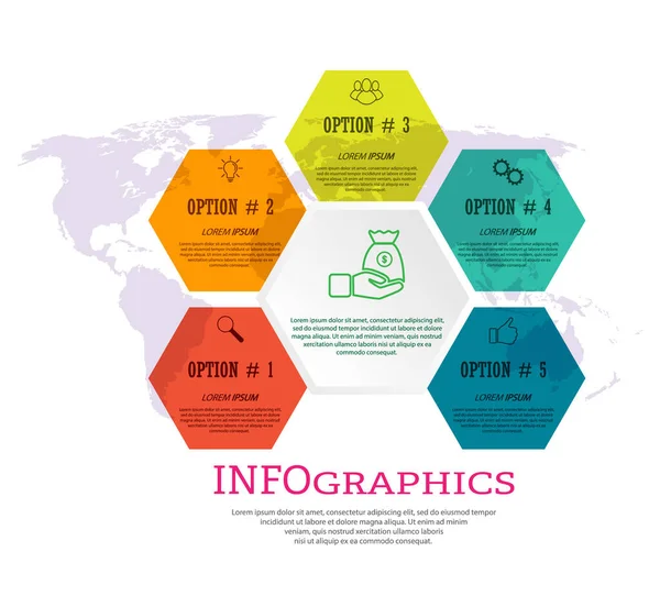 Szablon Infograficzny Ikonami Wizualnymi Etapów Biznesu Szkolenia Marketingu Lub Sukcesu — Wektor stockowy