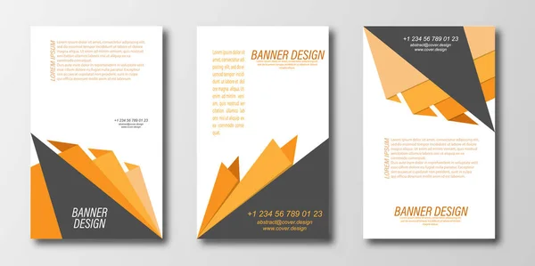 Plantilla Diseño Abstracto Para Banner Póster Volante Estilo Vector Plano — Vector de stock