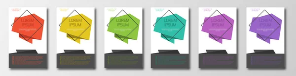 Set Abstracte Ontwerpsjablonen Voor Banner Poster Boekomslag Brochure — Stockvector