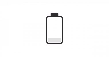 Bir pil veya akümülatör şarj etmek için canlandırılmış renk simgesi. 4K çözünürlüğü. Beyaz arkaplanda stok videosu.