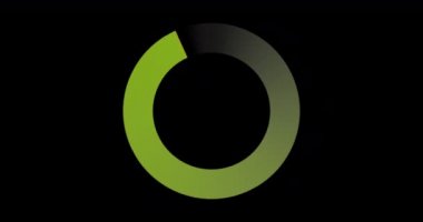 Canlandırılmış renk yükleme simgesi. 4K çözünürlüğü. Siyah arkaplanda stok videosu.