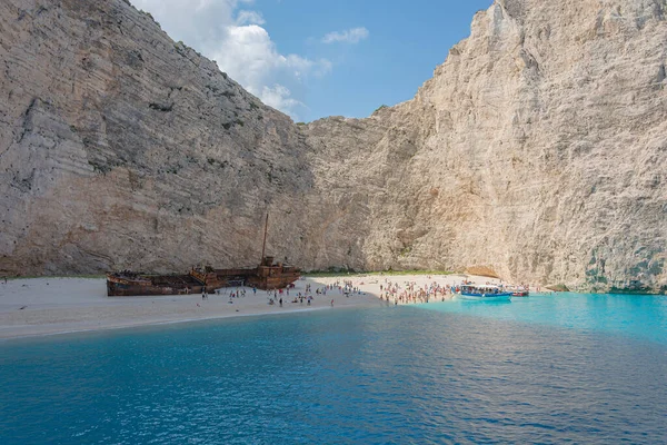 Bahía Hundida Isla Zakynthos Grecia Foto Stock — Foto de Stock