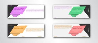 Soyut afiş şablonu. Düzenlenebilir vektör çizimi. Düz tasarım