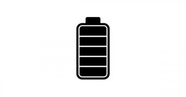 Canlandırılmış batarya simgesini siyah dolgu hücreleriyle dolduruyor. 4K çözünürlüğü. Stok videosu