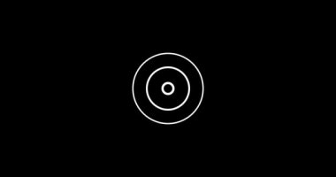 beyaz yuvarlak kenarlıklar ekranın merkezinden yakınlaştırın ve kaybolun