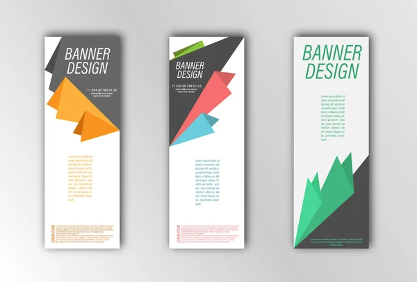 Modelo Banner Vetorial Abstrato Ilustração Para Design Banners Cartazes Cartões —  Vetores de Stock