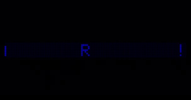 青いハッピーニューイヤーのサインが電子ボードに表示され 消えます 2021年の新年おめでとうございます ストックビデオ — ストック動画
