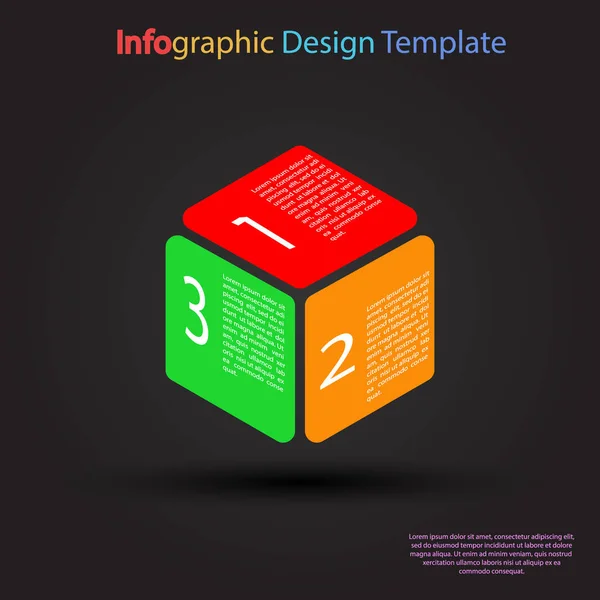 Plantilla Diseño Infográfico Tres Pasos Para Éxito Empresarial Formación Promoción — Vector de stock