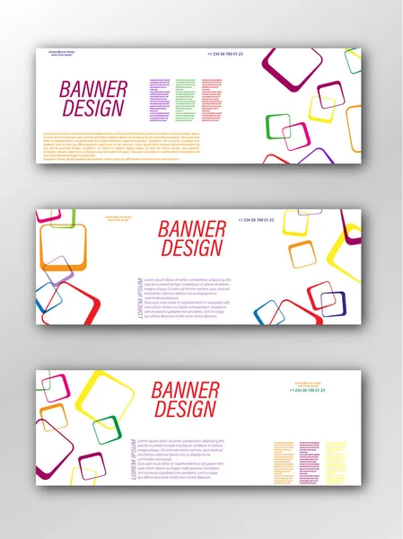 Modelo Banner Vetorial Abstrato Ilustração Para Design Banners Cartazes Cartões — Vetor de Stock