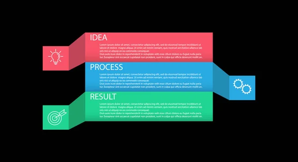 그래픽 Vector Template Pictogram Business Financial Flowcharts Web Banners Presentation — 스톡 벡터