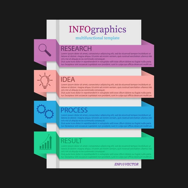 Infográficos Modelo Vetorial Com Pictogramas Para Fluxogramas Negócios Finanças Sites —  Vetores de Stock