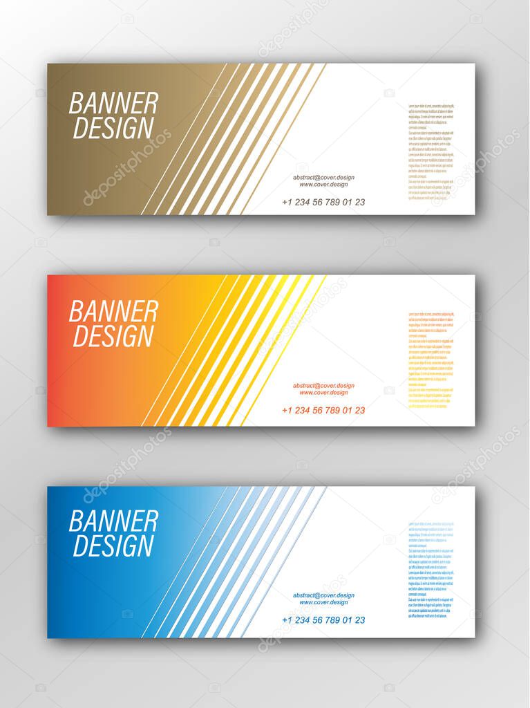 Abstract vector banner template. Illustration for the design of banners, posters, cards and visual content. Flat design