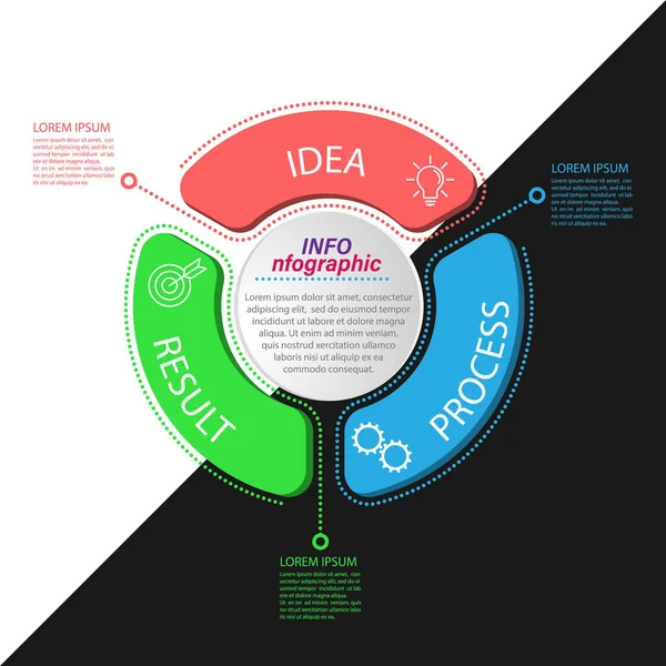 Infografías Plantilla Vectorial Con Pictogramas Para Diagramas Flujo Negocios Finanzas — Archivo Imágenes Vectoriales