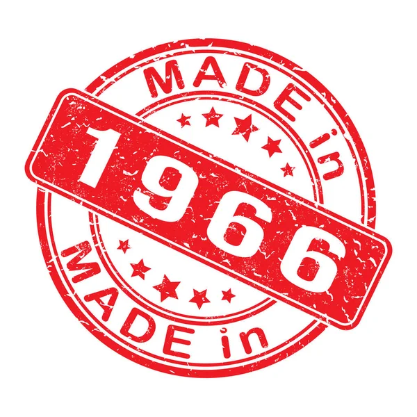 Отпечаток Печати Штампа Надписью Made 1966 Метка Наклейка Торговая Марка — стоковый вектор