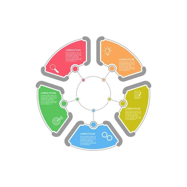 Infografikák Vector Sablon Piktogramok Üzleti Pénzügyi Folyamatábrák Weboldalak Bannerek Bemutatók — Stock Vector