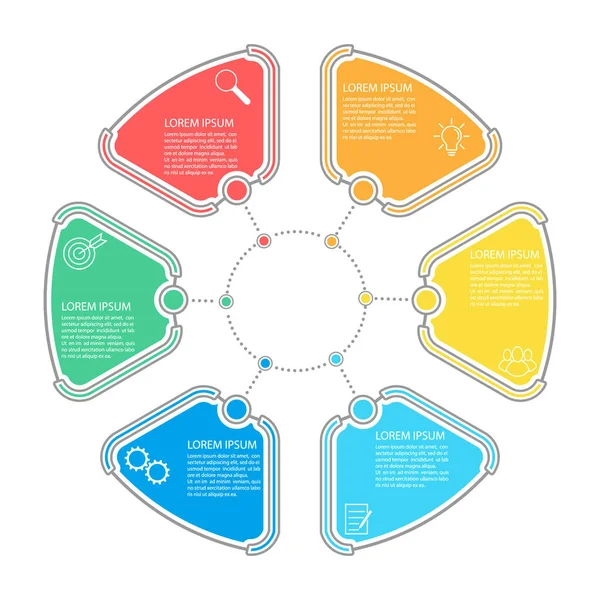 Infographie Modèle Vectoriel Avec Pictogrammes Pour Les Affaires Les Finances — Image vectorielle