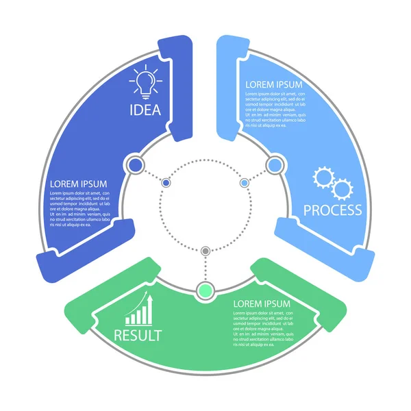 그래픽 Vector Template Pictogram Business Financial Flowcharts Web Banners Presentation — 스톡 벡터