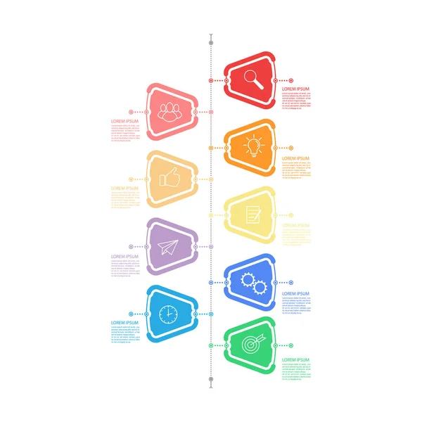 Инфографика Векторный Шаблон Пиктограммами Бизнес Финансовых Схем Веб Сайтов Баннеров — стоковый вектор