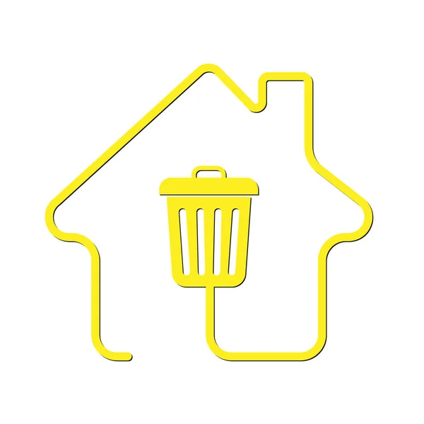 Garbage Collection Utility Icon Vector Stock Illustration Flat Style — Stock Vector