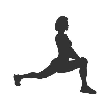 Spor haberleri. Bir atletin silüeti. Düz vektör simgesi beyaz arkaplanda izole edildi. Basit biçim