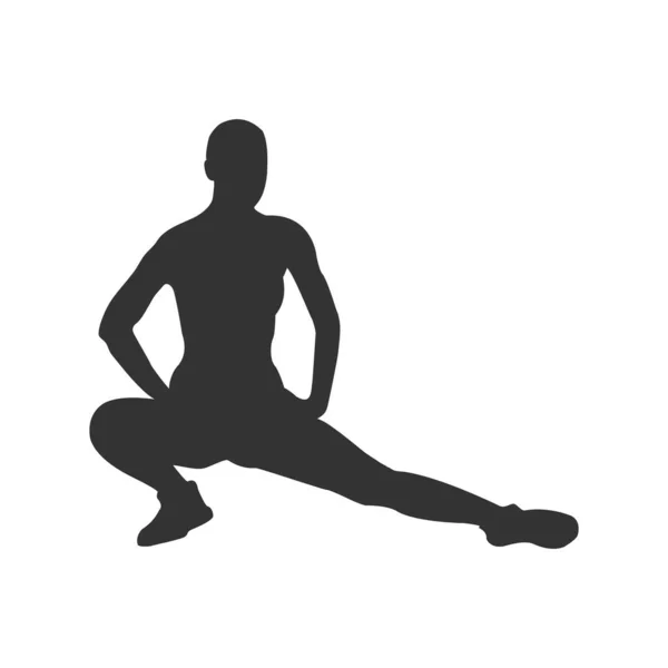 Sport Silhouette Eines Athleten Flaches Vektorsymbol Isoliert Auf Weißem Hintergrund — Stockvektor