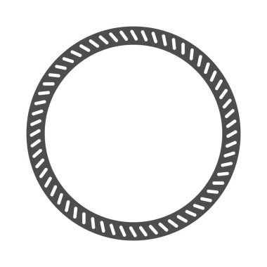 Kısa eğimli çizgiler halkası. Tasarım için vektör illüstrasyonu. Düz biçim.