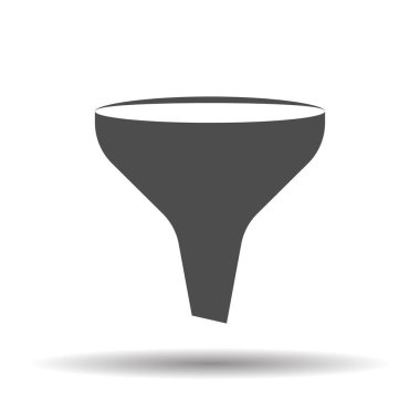 huni. Beyaz arkaplanda izole edilmiş basit vektör simgesi. Düz Biçim