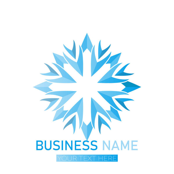 Abstract flower. Template for logo, emblem, brand, websites and applications. Flat design.