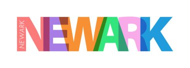 - Haberler. Beyaz bir arka planda şehrin adı. Poster, kartpostal ve afiş için vektör tasarım şablonu. Vektör illüstrasyonu.