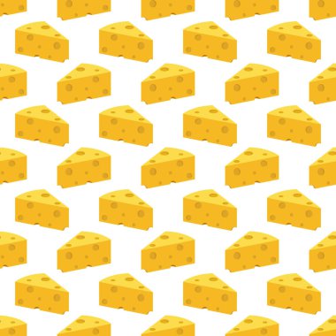 Peynir. Dokular, tekstil, ambalaj ve basit arka planlar için kusursuz desen. Düz biçim.