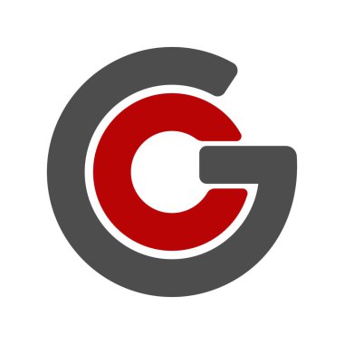 Şekillendirilmiş küçük harfler G ve O bir logo, monogram veya monogram için tek bir satırla birbirine bağlıdır. Beyaz arkaplanda izole edilmiş vektör illüstrasyonu