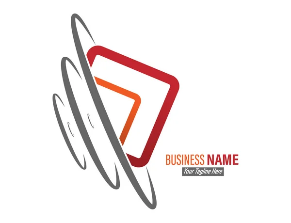 Bir Logo Amblem Şirket Markası Için Düzenlenebilir Şablon Beyaz Arkaplanda — Stok Vektör
