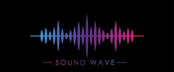 Vector sound wave icon. Icon for application sites and creative design. Flat style.