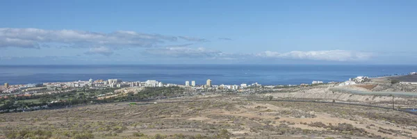 Deniz Burnu Okyanus Kıyısında Bir Şehir Las Americas Tenerife Spanya — Stok fotoğraf