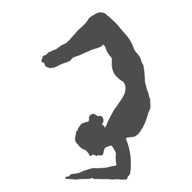 Bir atletin silüeti. Spor eğitimi. Vektör illüstrasyonu, düz biçim.