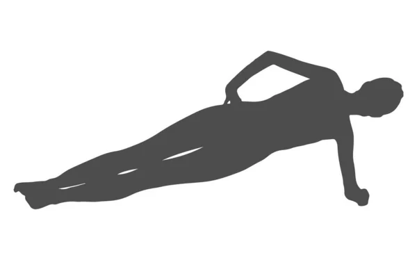 Silhouette Eines Athleten Sporttraining Vektor Illustration Flacher Stil — Stockvektor