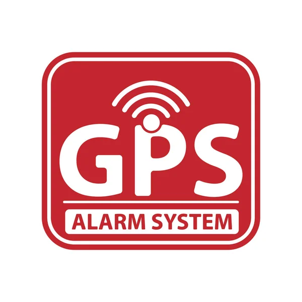 Plaque Information Avec Système Alarme Inscription Avec Signal Gps Style — Image vectorielle