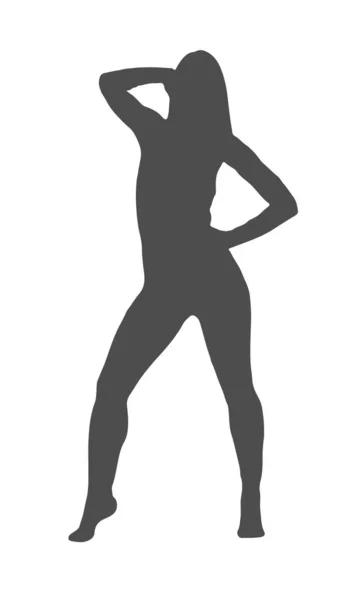 Silhouet Van Een Atleet Sporttraining Vector Illustratie Platte Stijl — Stockvector