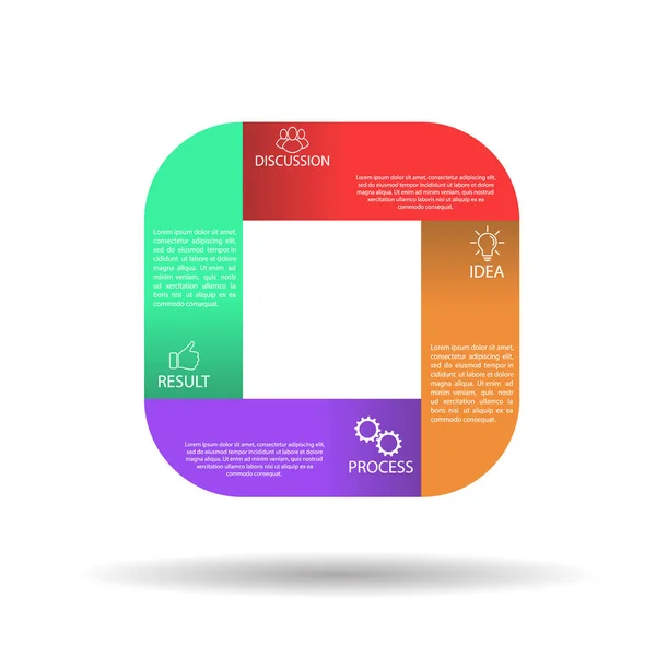 Plantilla Infográfica Con Iconos Visuales Etapas Negocio Formación Marketing Éxito — Archivo Imágenes Vectoriales