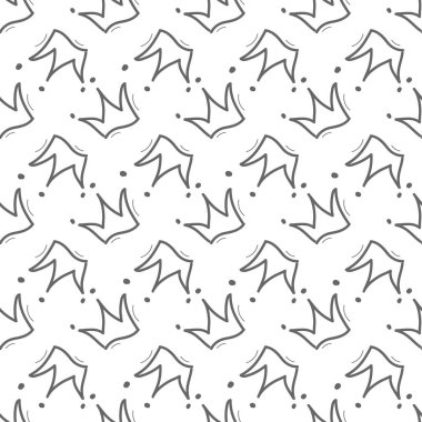 Doku, tekstil ve basit arka planlar için kusursuz taç deseni. Düz Biçim