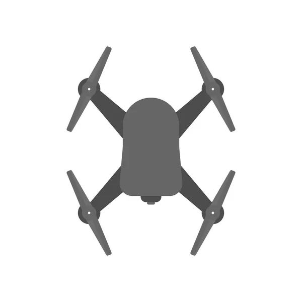 Quadcopter Med Kamera Vektor Illustration Isolerad Vit Bakgrund — Stock vektor